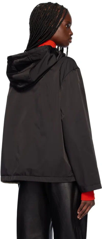 Moncler Cassiopea Drawstring Hooded Coat In Black