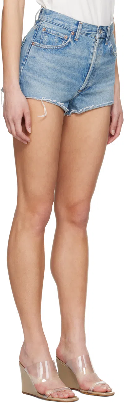Agolde Ridley Vintage High Rise Shorts In Chant
