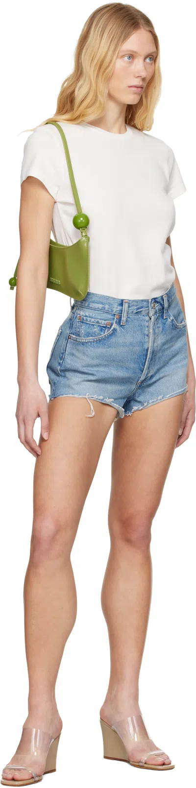 Agolde Ridley Vintage High Rise Shorts In Chant