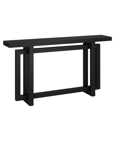 Hudson & Canal 55" Breslow Wide Rectangular Console Table In Black Grain
