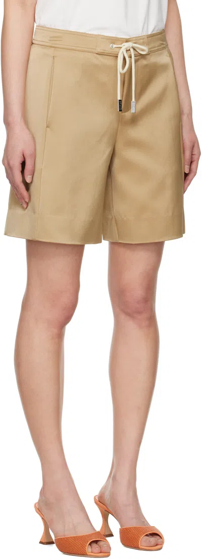 Staud Tan Mendoza Shorts In Caml Camel