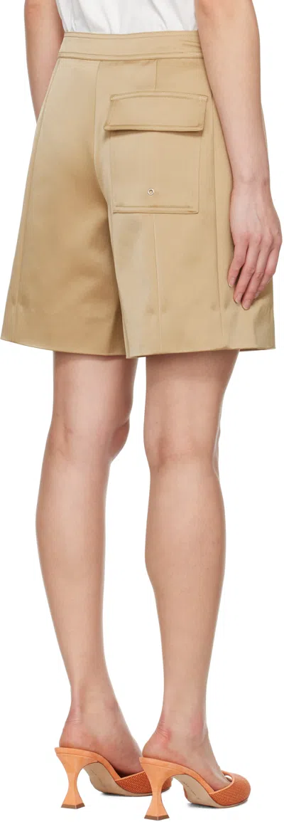 Staud Tan Mendoza Shorts In Caml Camel