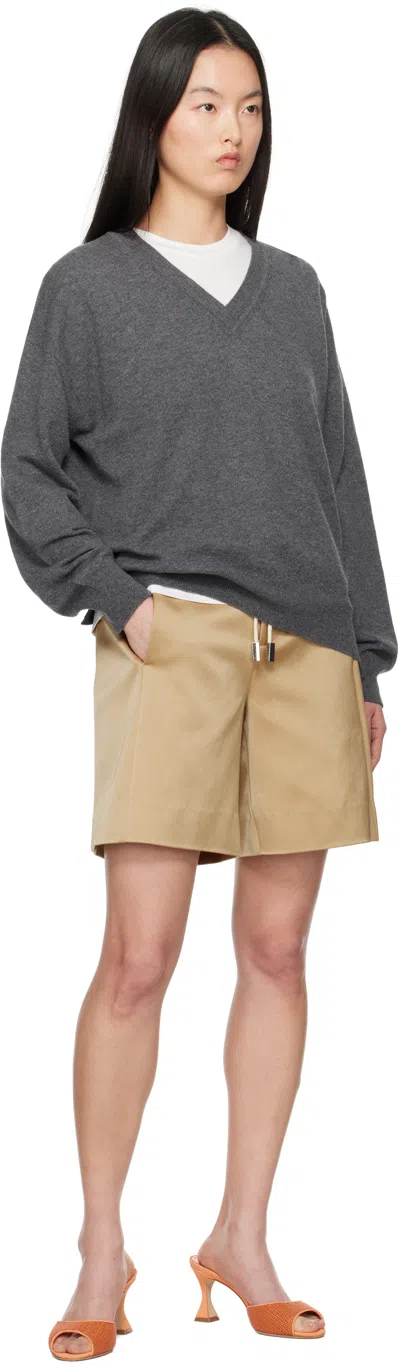 Staud Tan Mendoza Shorts In Caml Camel