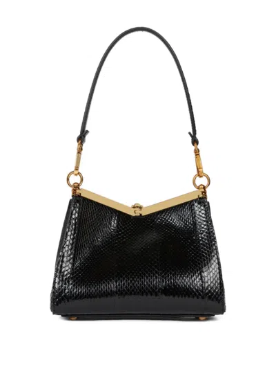 Etro Small Vela Leather Shoulder Bag In Black