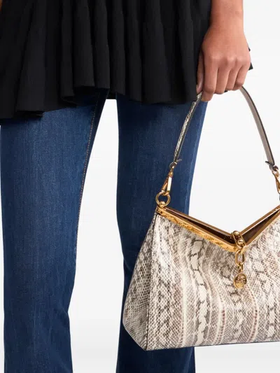 Etro Medium Vela Shoulder Bag In Neutral