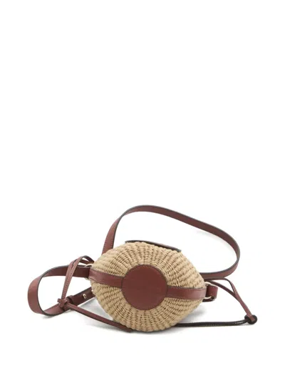 Chloé Chloe Women Mini Horse Medal Basket Bag In Brown