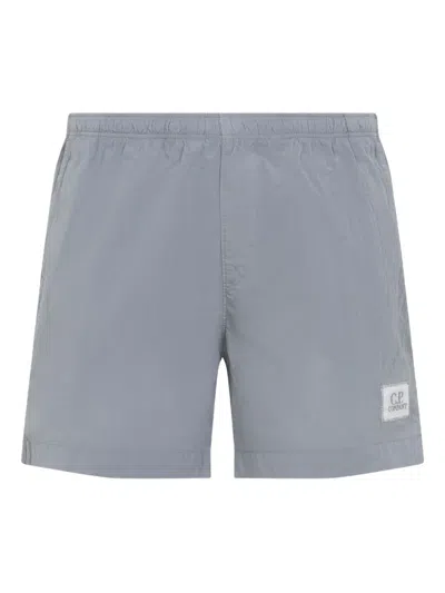 C.p. Company C.p.company Logo Patch Swim Shorts In Gray
