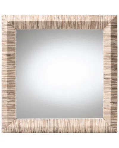 Baxton Studio Adino Bohemian Woven Grasscloth Rectangle Accent Mirror