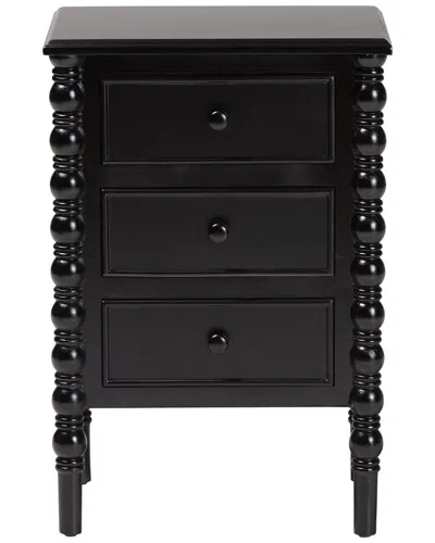 Baxton Studio Malinda Classic 3-drawer End Table With Spindle Legs