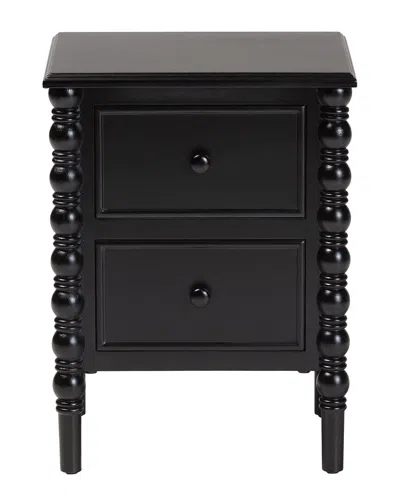 Baxton Studio Malinda Classic 3-drawer End Table With Spindle Legs