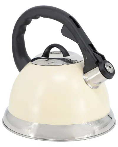 Mr Coffee Mr. Coffee Clarefield 2.4qt White Stainless Steel Whistling Tea Kettle In Nude