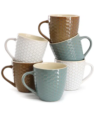Elama Honeycomb 6pc Assorted Mug Set