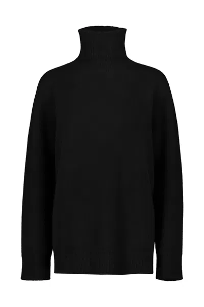 The Row Stepny Wool-cashmere Blend Jumper In Black
