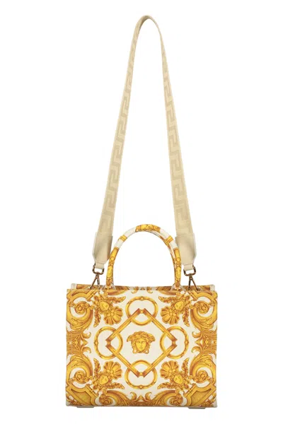 Versace Medusa Barocco Tote Bag In Ivory