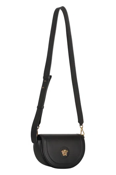 Versace Women's Medusa Logo Leather Crossbody Bag In Black