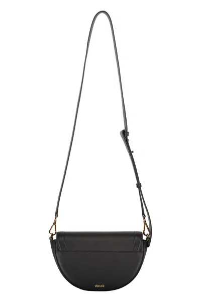 Versace Women's Medusa Logo Leather Crossbody Bag In Black