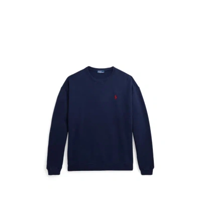 Polo Ralph Lauren Logo-detail Crew-neck Sweater In Blue