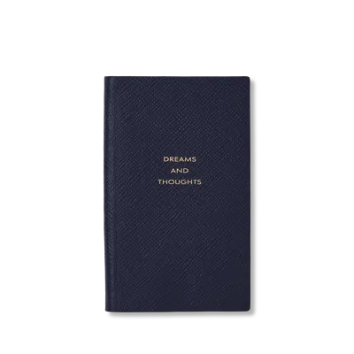 Smythson Dreams And Thoughts Panama Notebook In Blue