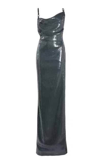 Coperni Logo Dress In Blue