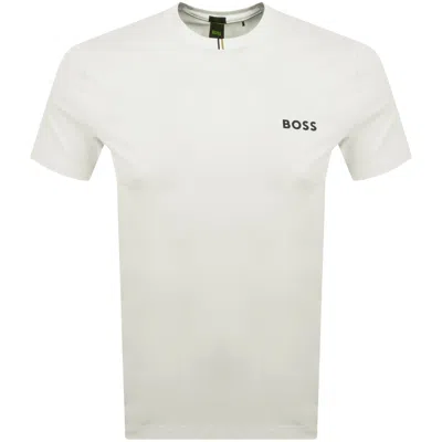 Boss Athleisure Boss Toc Spin Training T Shirt White In White