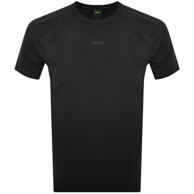 Boss Athleisure Boss Active Push Slim Fit T Shirt Black In Black
