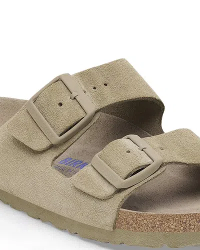 Birkenstock Arizona Suede Dual-buckle Slide Sandals In Toni Neutri