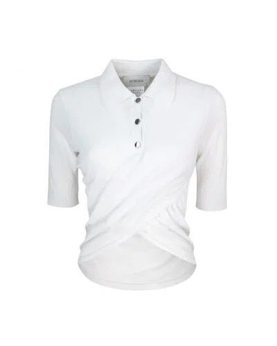 Sportmax White Shaker Polo In White