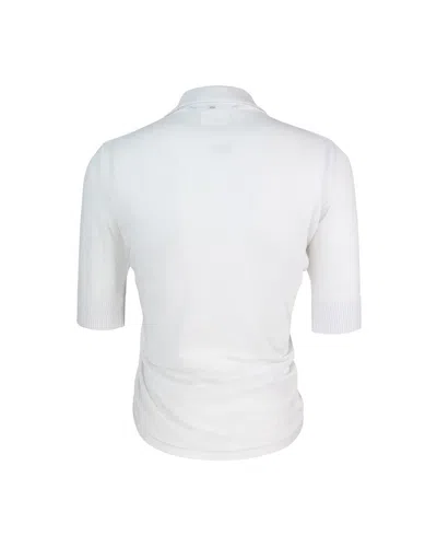 Sportmax White Shaker Polo In White
