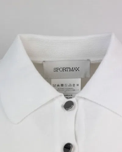Sportmax White Shaker Polo In White