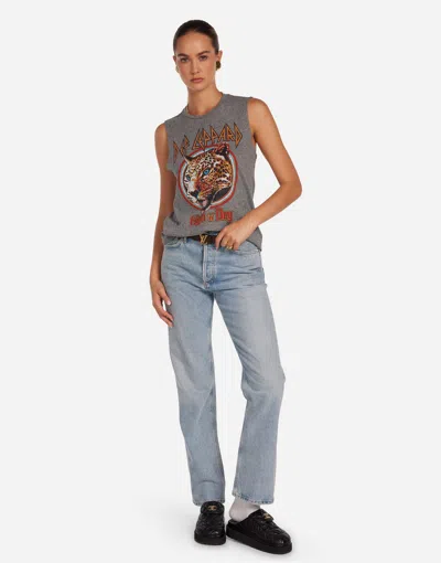 Lauren Moshi Kel Def Leppard High 'n' Dry In Heather Grey