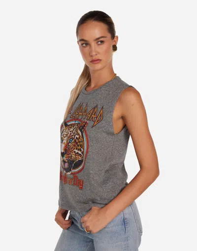 Lauren Moshi Kel Def Leppard High 'n' Dry In Heather Grey