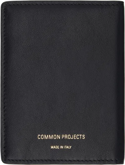 Common Projects Black Leather Card Holder In Black
