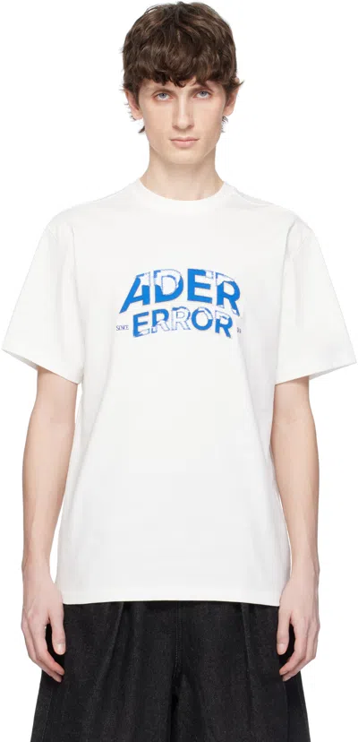 Ader Error Logo-embroidered T-shirt In Off White