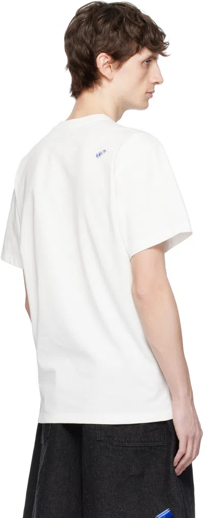 Ader Error Logo-embroidered T-shirt In Off White
