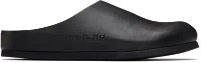 Common Projects Black Leather Slip-on Loafers In 7547 Black