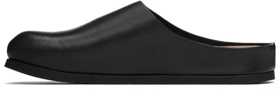 Common Projects Black Leather Slip-on Loafers In 7547 Black