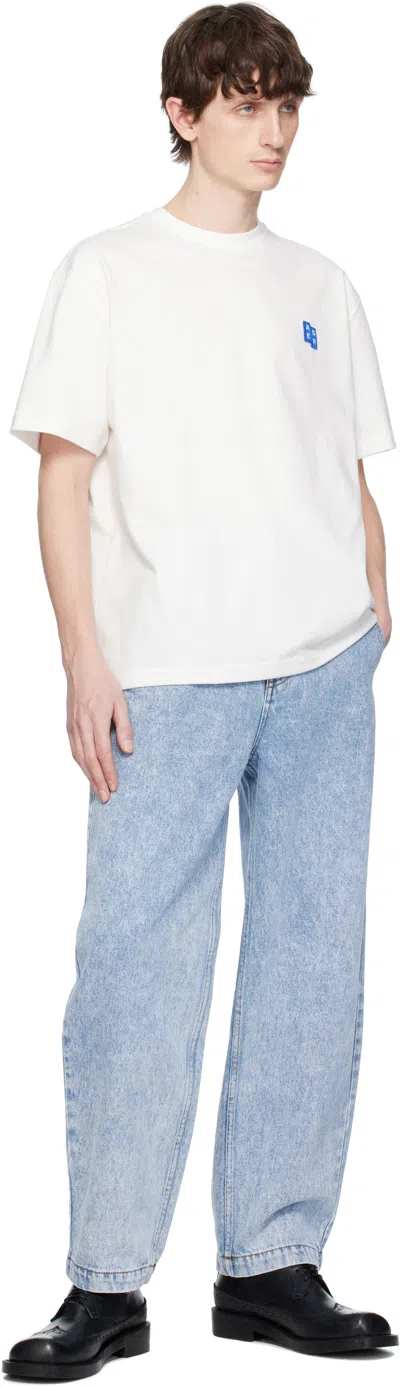 Ader Error Jeans With Belt Loops In Sky Blue
