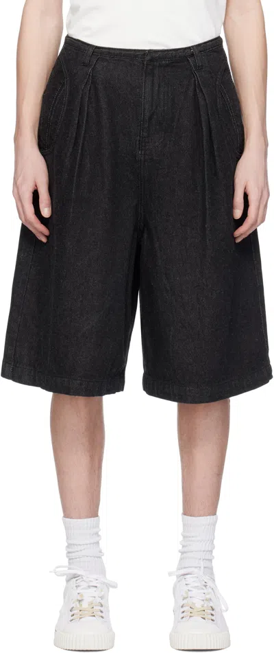 Ader Error Black 0201 Denim Shorts In Black