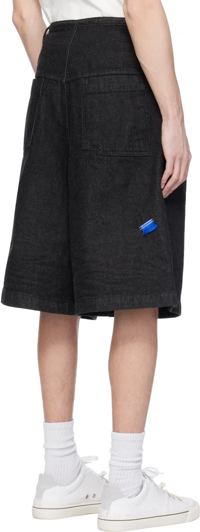 Ader Error Black 0201 Denim Shorts In Black