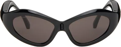 Balenciaga Black Orbit Cat Sunglasses In 001 Black