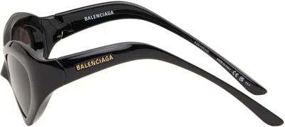 Balenciaga Black Orbit Cat Sunglasses In 001 Black