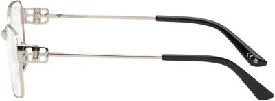 Balenciaga Silver Mercury Metal Glasses In 002 Silver