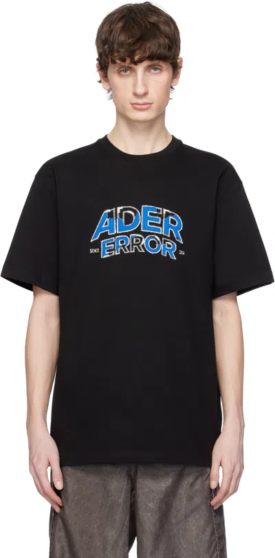 Ader Error Black Edca Product. 52 T-shirt In Black