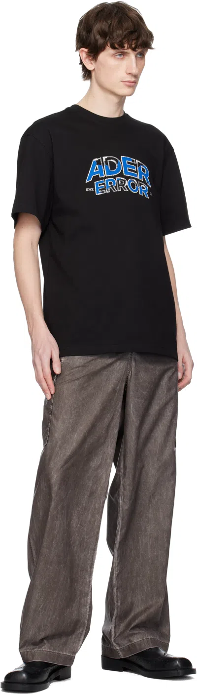 Ader Error Black Edca Product. 52 T-shirt In Black
