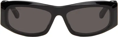 Balenciaga Black Signature Square Af Sunglasses In 001 Black