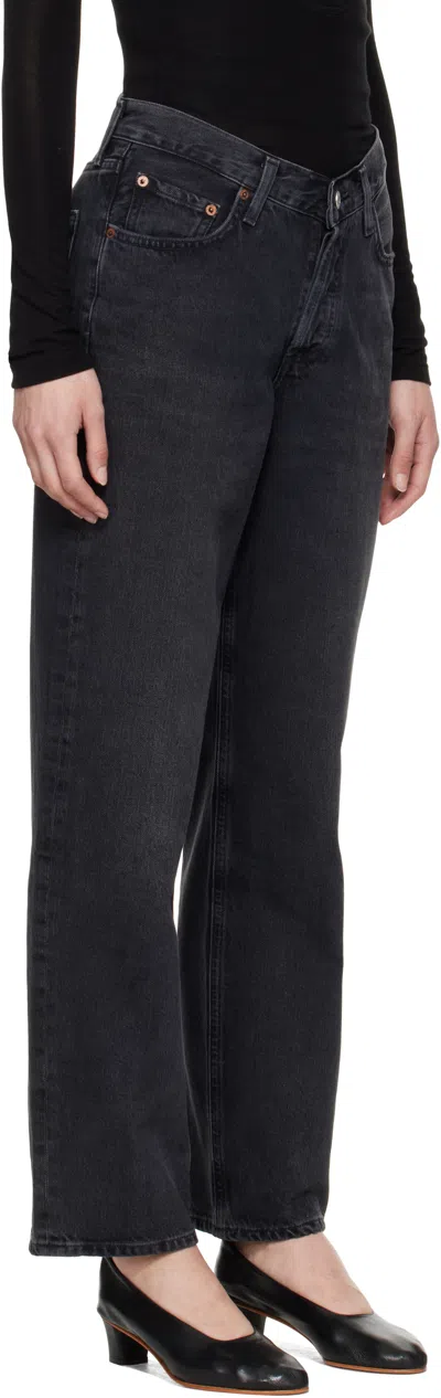 Agolde 90s Pinch Straight-leg Jeans In Black
