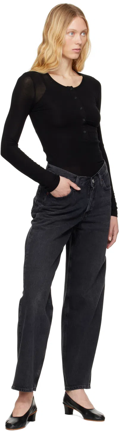 Agolde 90s Pinch Straight-leg Jeans In Black
