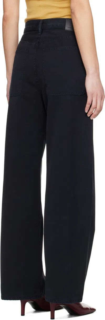 Citizen Of Humanity Paloma Baggy Velvet Pant In Pony In Black
