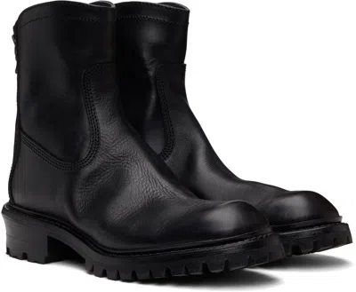 Julius Black Engineer Boots In Black