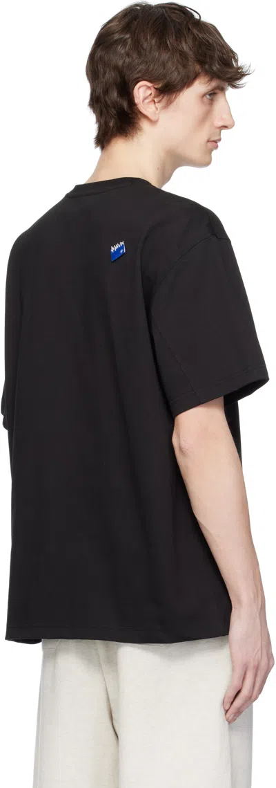 Ader Error Round Neck Short Sleeve T-shirt In Noir